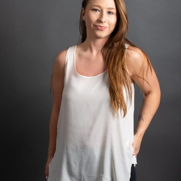 White Chiffon Tank by Ann Taylor - Picture 6 of 10